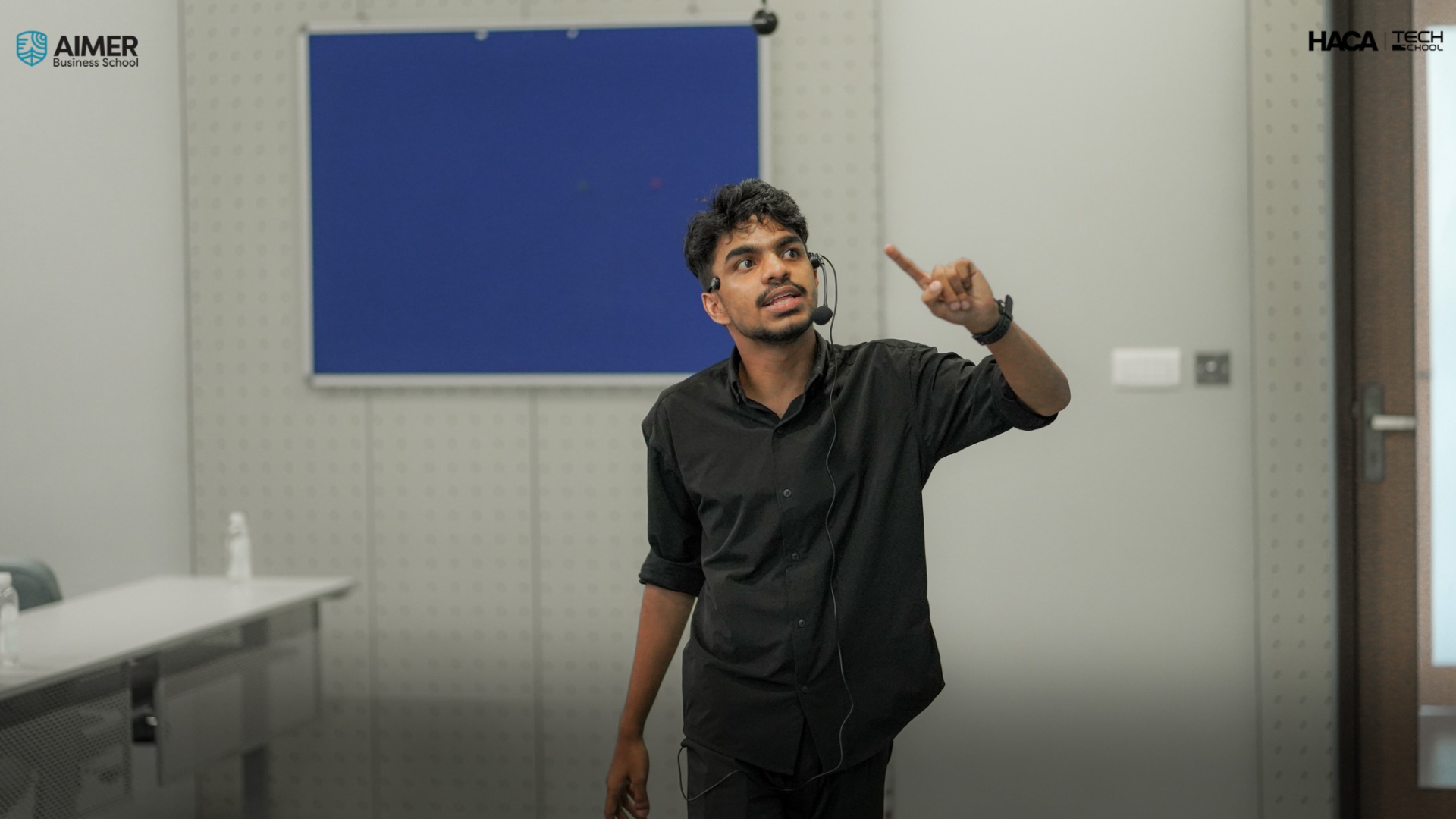 Muhammed Nazil K conducting a guest session at AIMER Business School